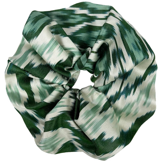 Emerald - Jumbo Ikat Scrunchie