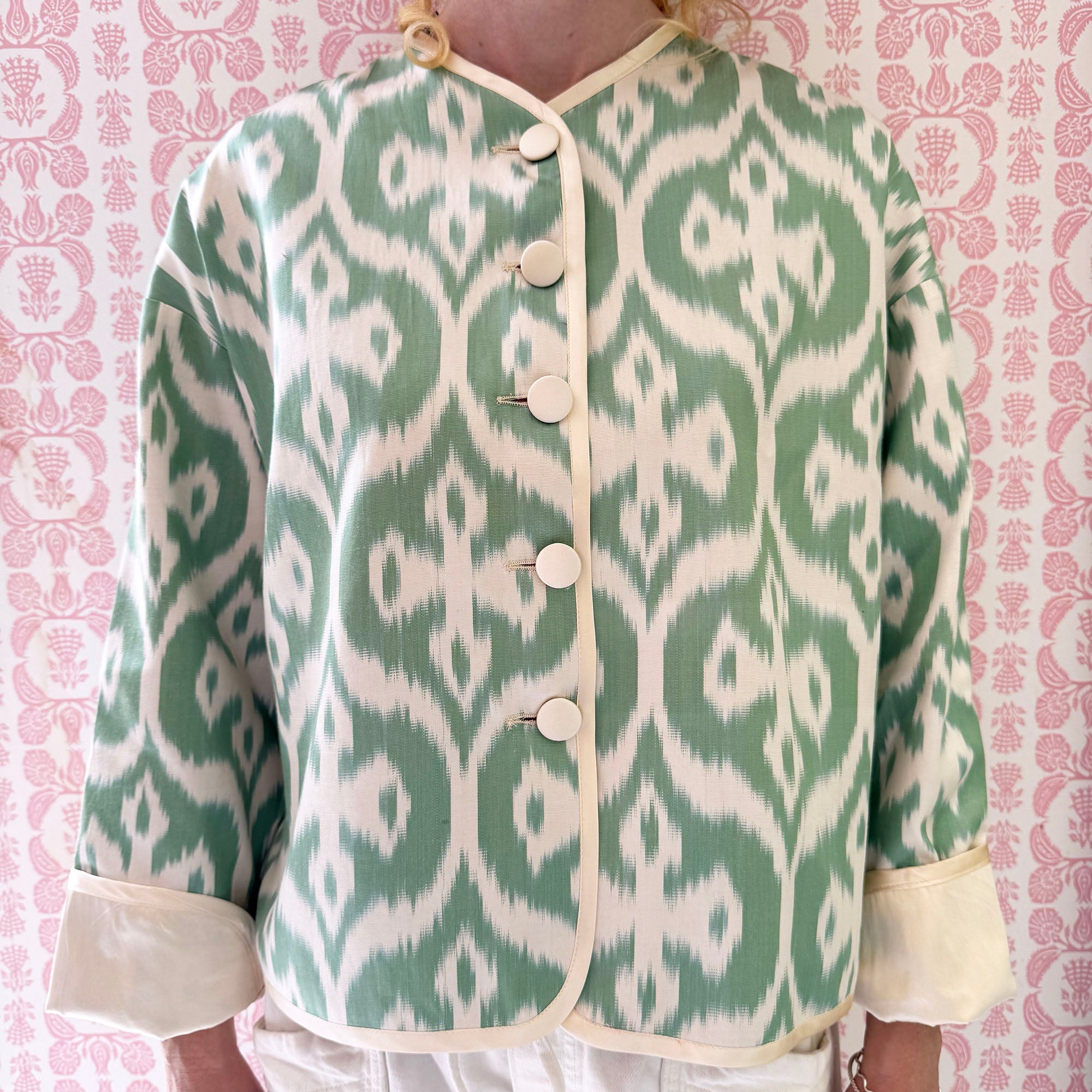 Soft Mint Ikat Jacket - Browne & Daughters Collaboration