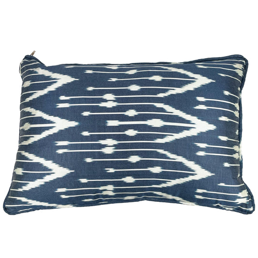 Midnight Sky - Mini Ikat Silk Cushion