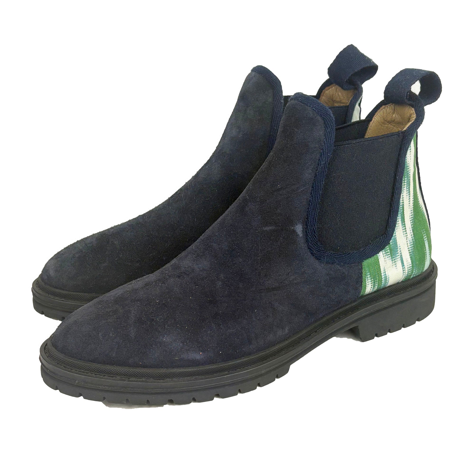 Ikat Navy Boots - UK 3 sample