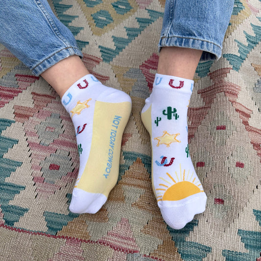 Not Today Cowboy - Sunshine Socks