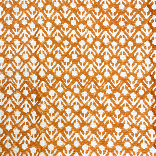 Tulip Block-Print Cotton Canvas - 150cm x 950cm
