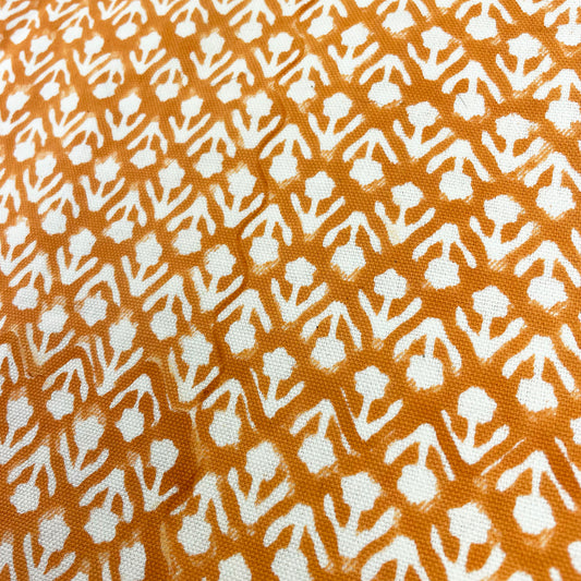 Tulip Block-Print Cotton Canvas - 150cm x 950cm