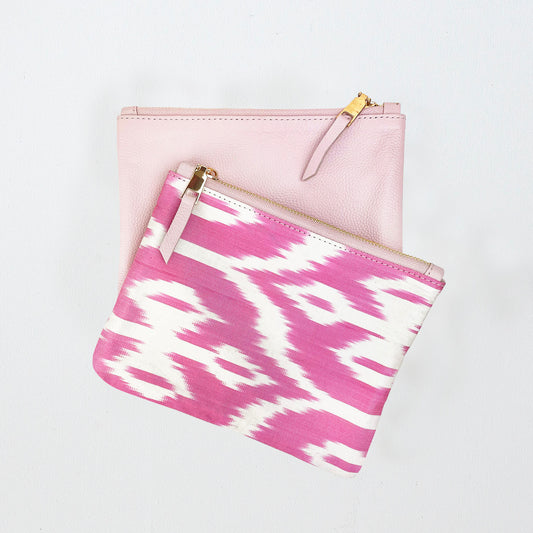 Blossom - Ikat Silk Clutch