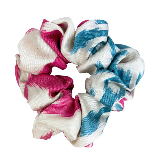 Kiwi Punch - Ikat Scrunchie