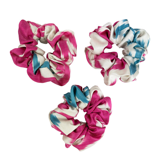 Kiwi Punch - Ikat Scrunchie