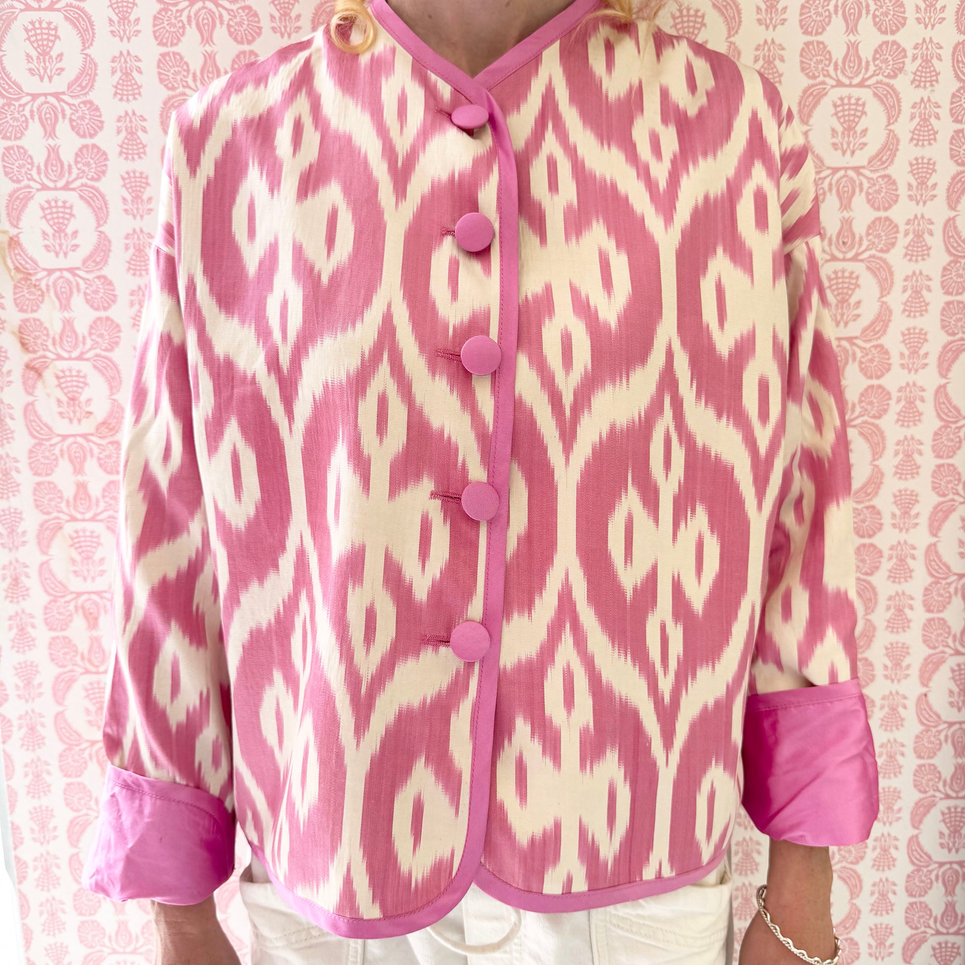 Blossom Pink Ikat Jacket - Browne & Daughters Collaboration