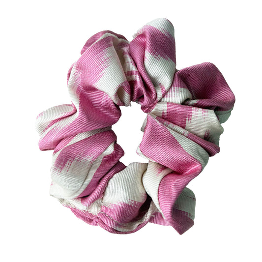 Pink Blossom - Ikat Scrunchie