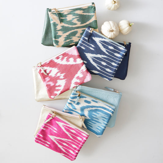 Midnight - Ikat Silk Clutch