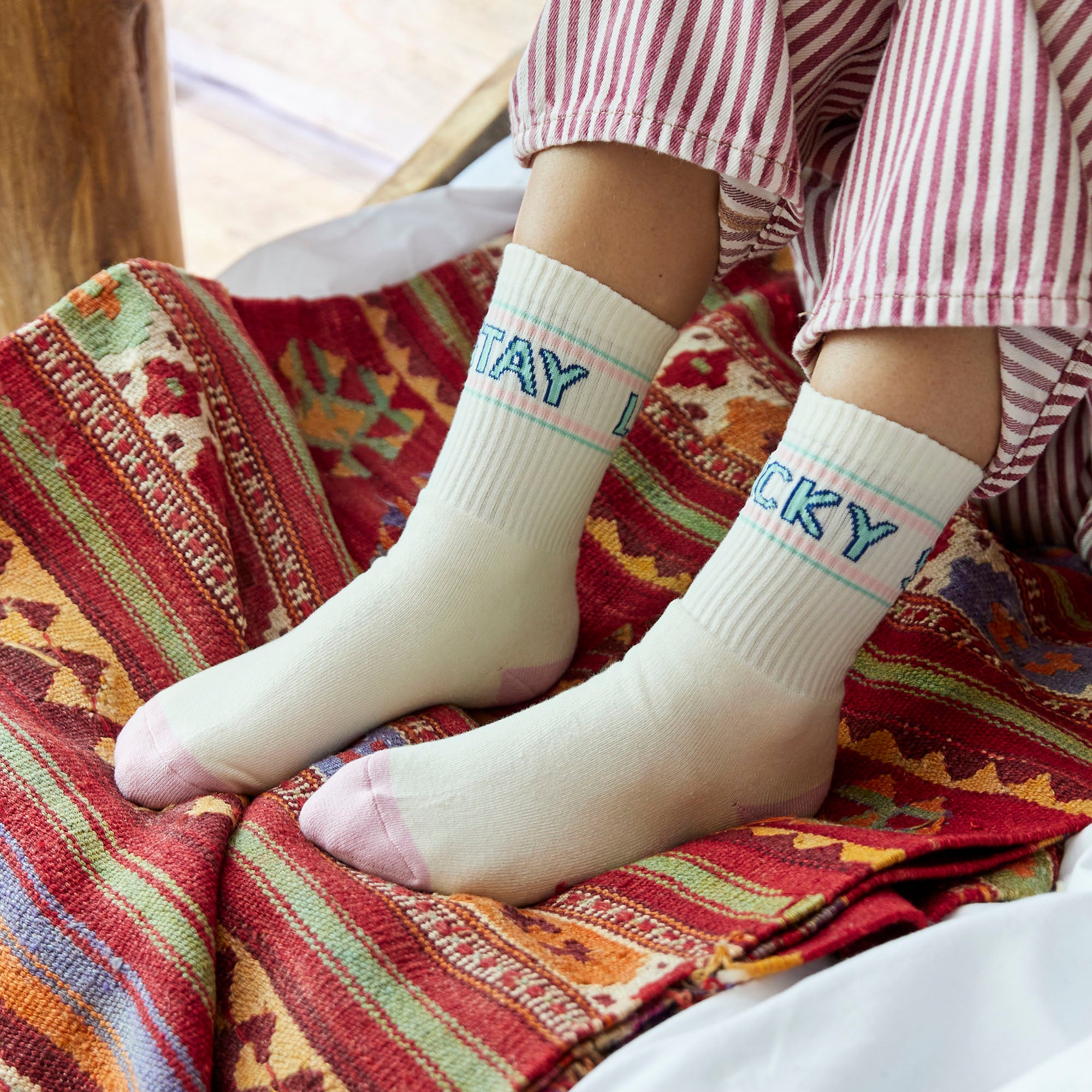 Stay Lucky - Slogan Socks
