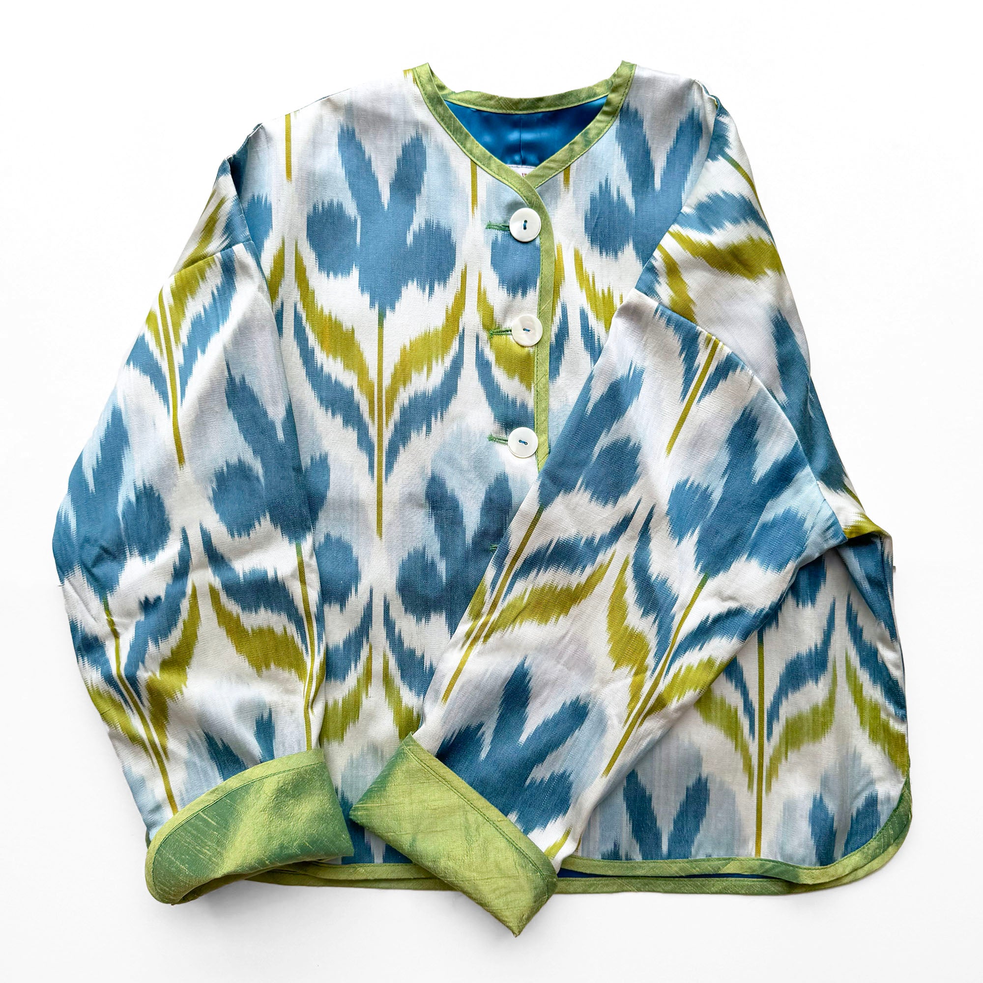 Blue Tulips Ikat Jacket - Browne & Daughters Collaboration
