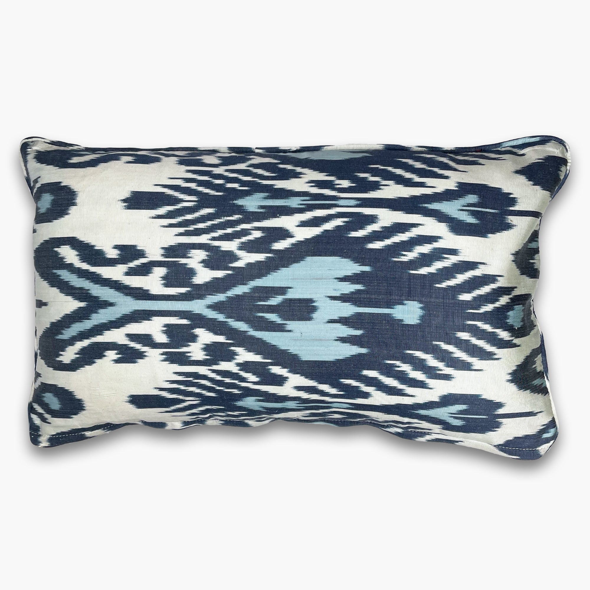 Cool Blue - Ikat Silk Cushion