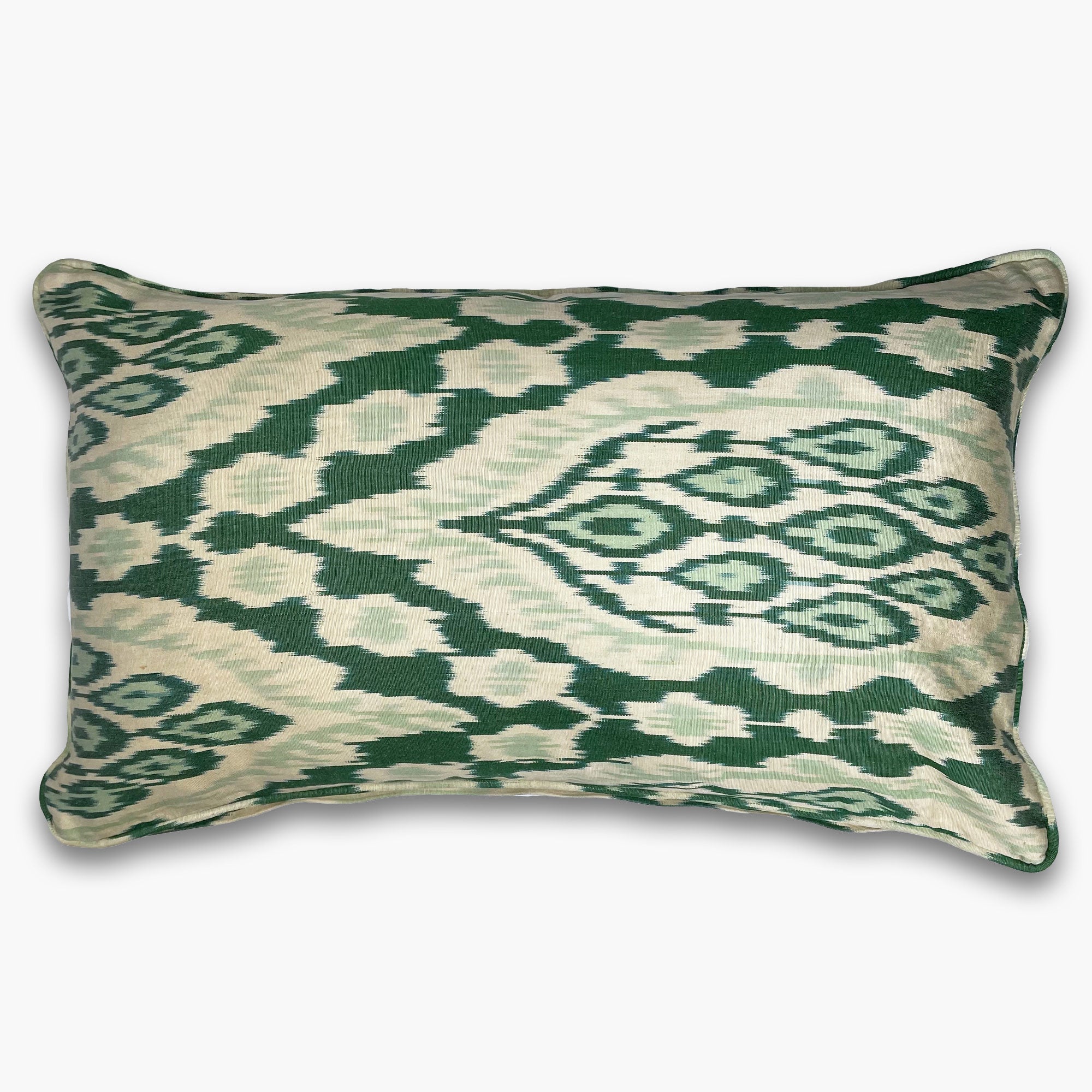 Emerald - Ikat Silk Cushion