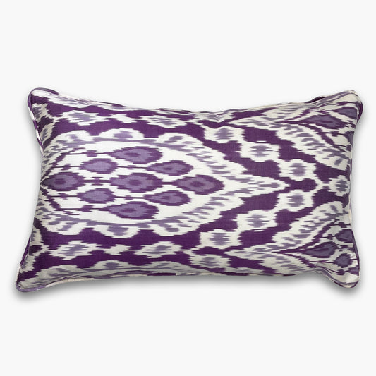 Lilac - Ikat Silk Cushion