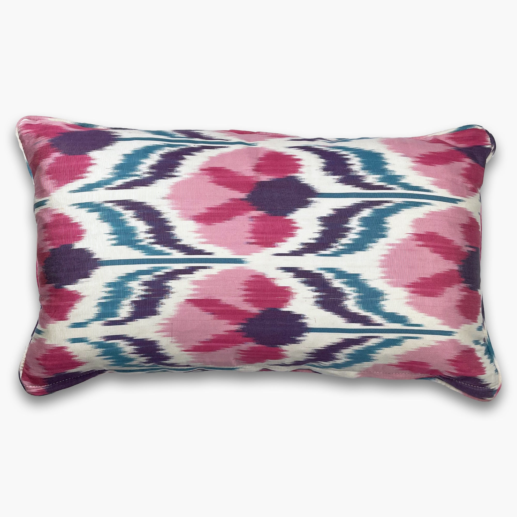 Pink & Purple - Ikat Silk Cushion