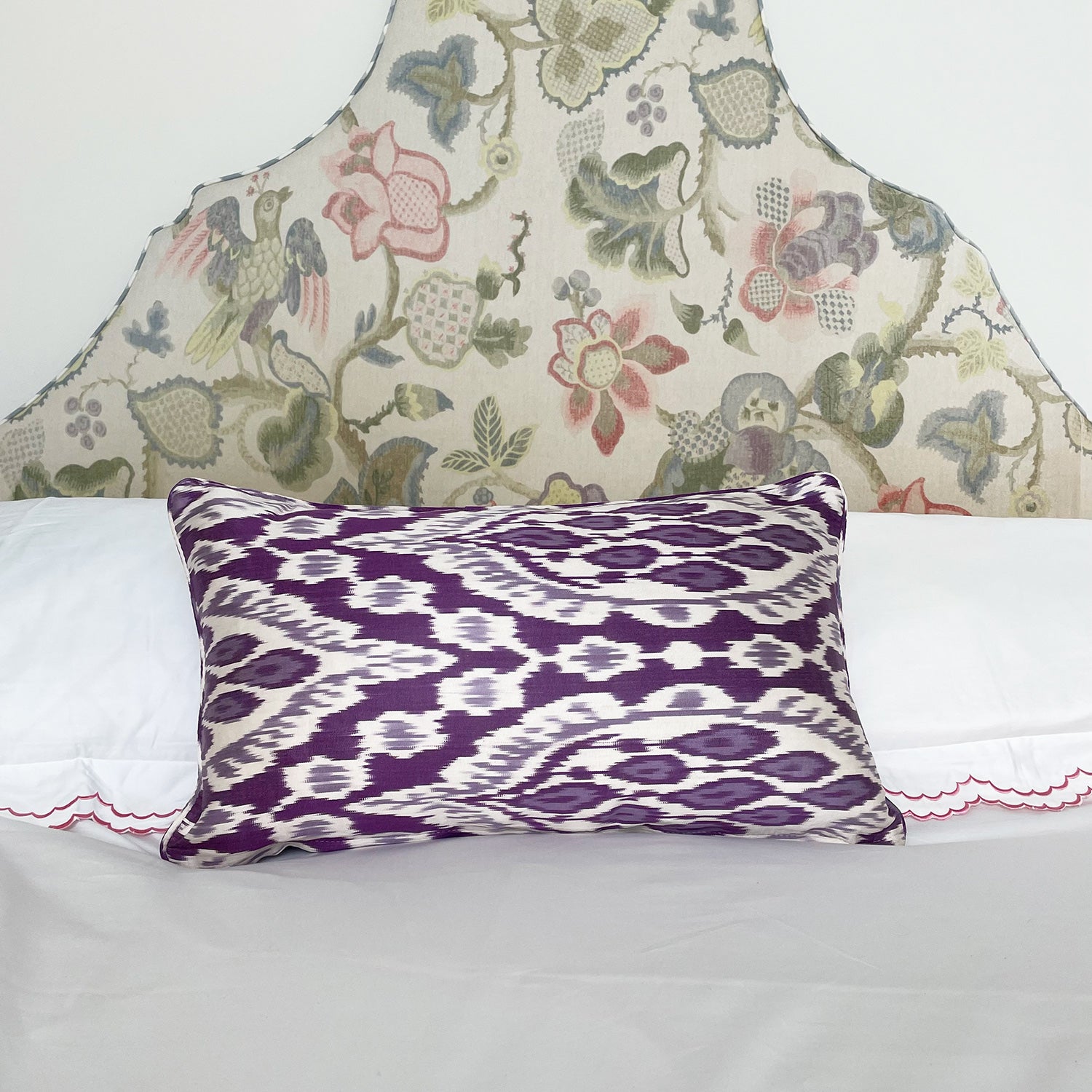 Lilac - Ikat Silk Cushion