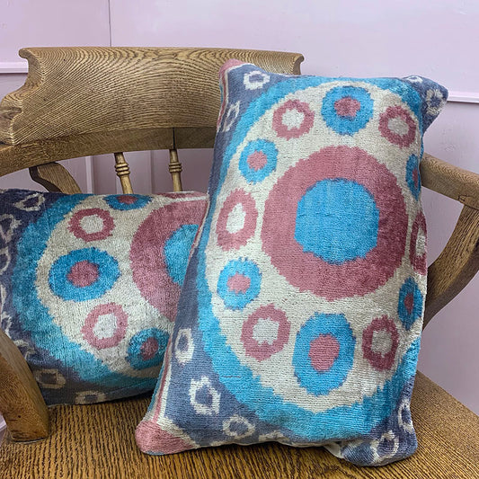 Pastel - Ikat Velvet Cushion