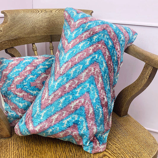 ZigZag - Ikat Velvet Cushion